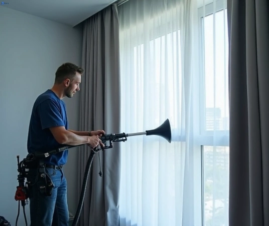 Professional drapes cleaning process tools Matty Curtain Cleaning greenhills-beach-nsw